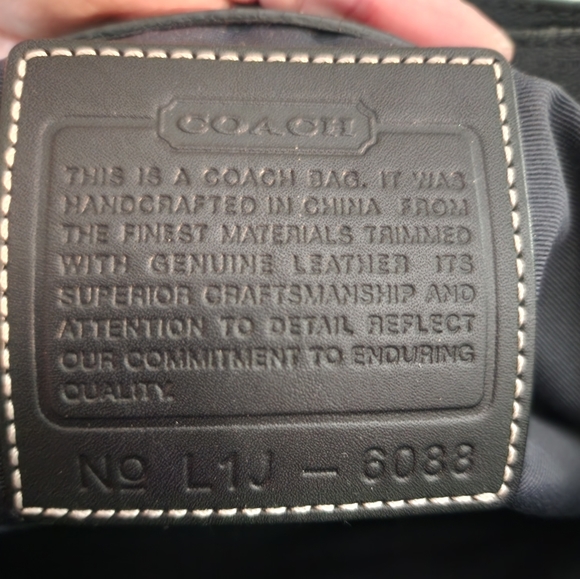 Authentic Coach 6088 Black Canvas &Leather Tote Laptop bag, business tote - Picture 2 of 8